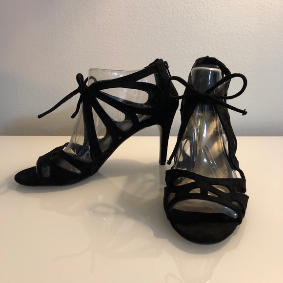 Impo Takara High Heel Sandal | Black Suede | 7 - Picture 3 of 8